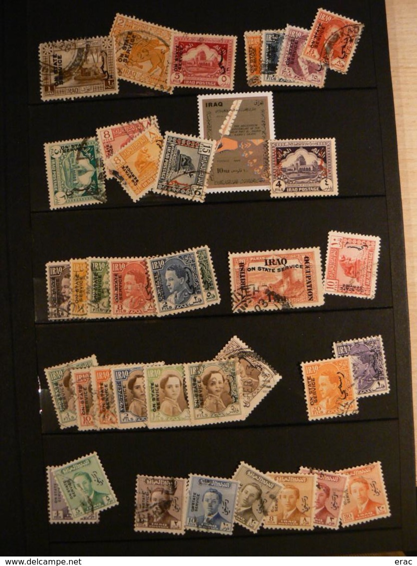 IRAK - Collection de timbres oblitérés toutes périodes dans un petit album