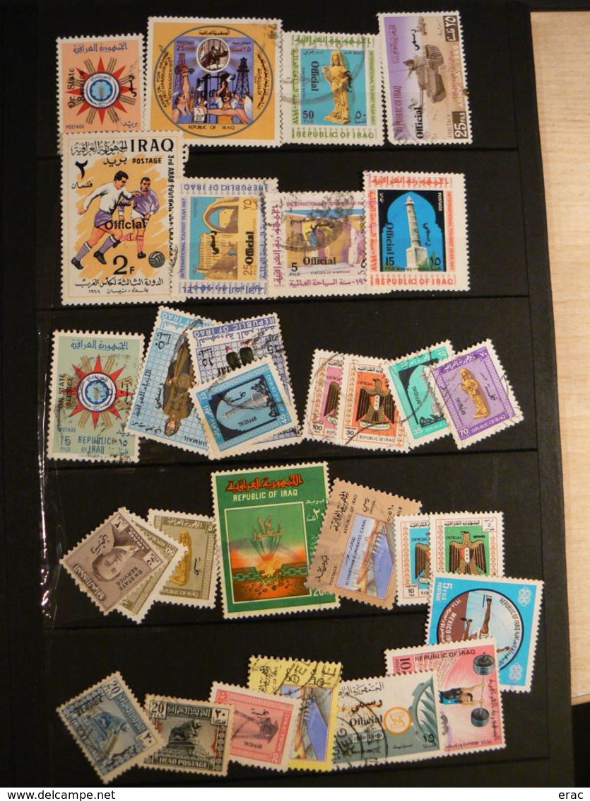 IRAK - Collection de timbres oblitérés toutes périodes dans un petit album