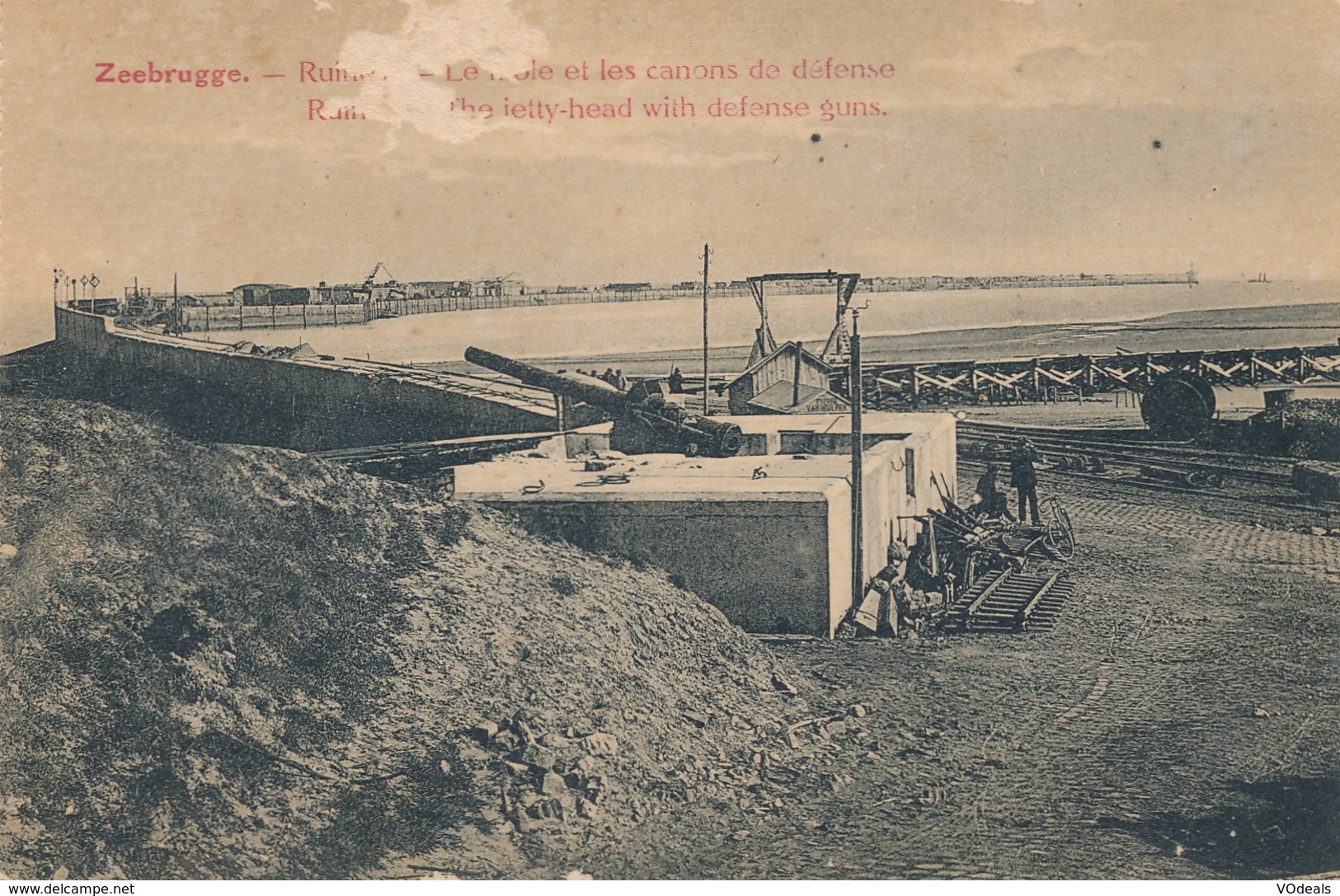 CPA - Belgique - Zeebrugge - Ruine - Les Canons De Défense - Zeebrugge