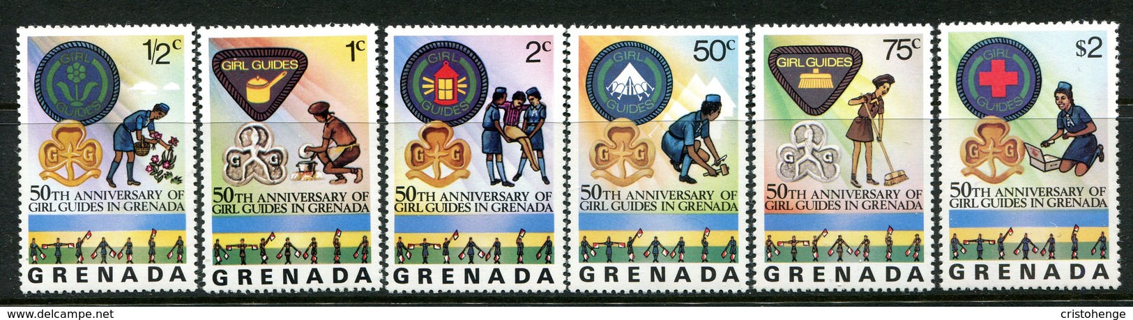 Grenada 1976 50th Anniversary Of Girl Guides In Grenada Set MNH (SG 793-798) - Grenada (1974-...)
