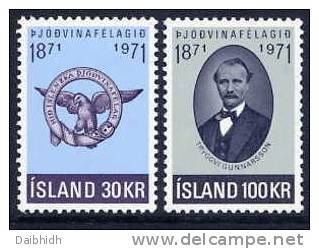ICELAND 1971 Patriotic Society Set MNH (**) - Unused Stamps