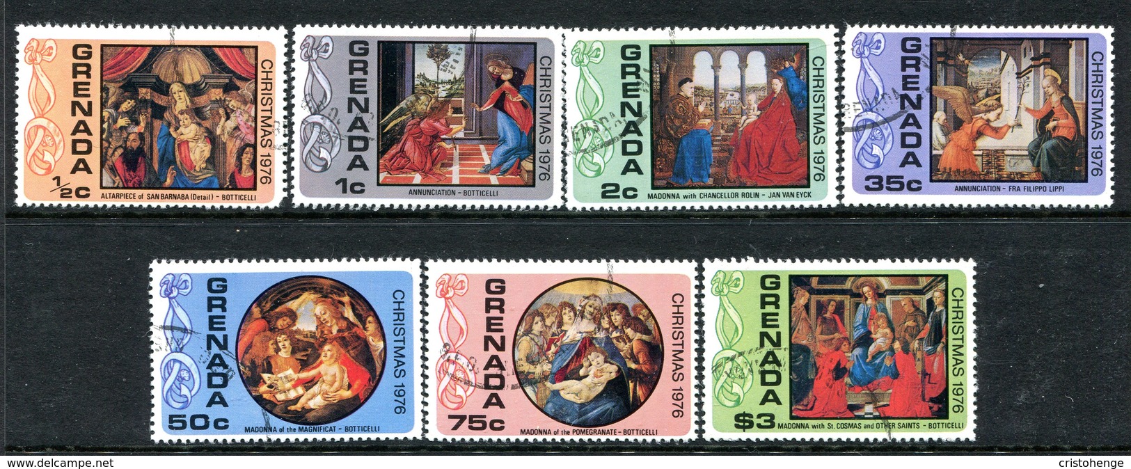 Grenada 1976 Christmas Set Used (SG 841-847) - Grenada (1974-...)