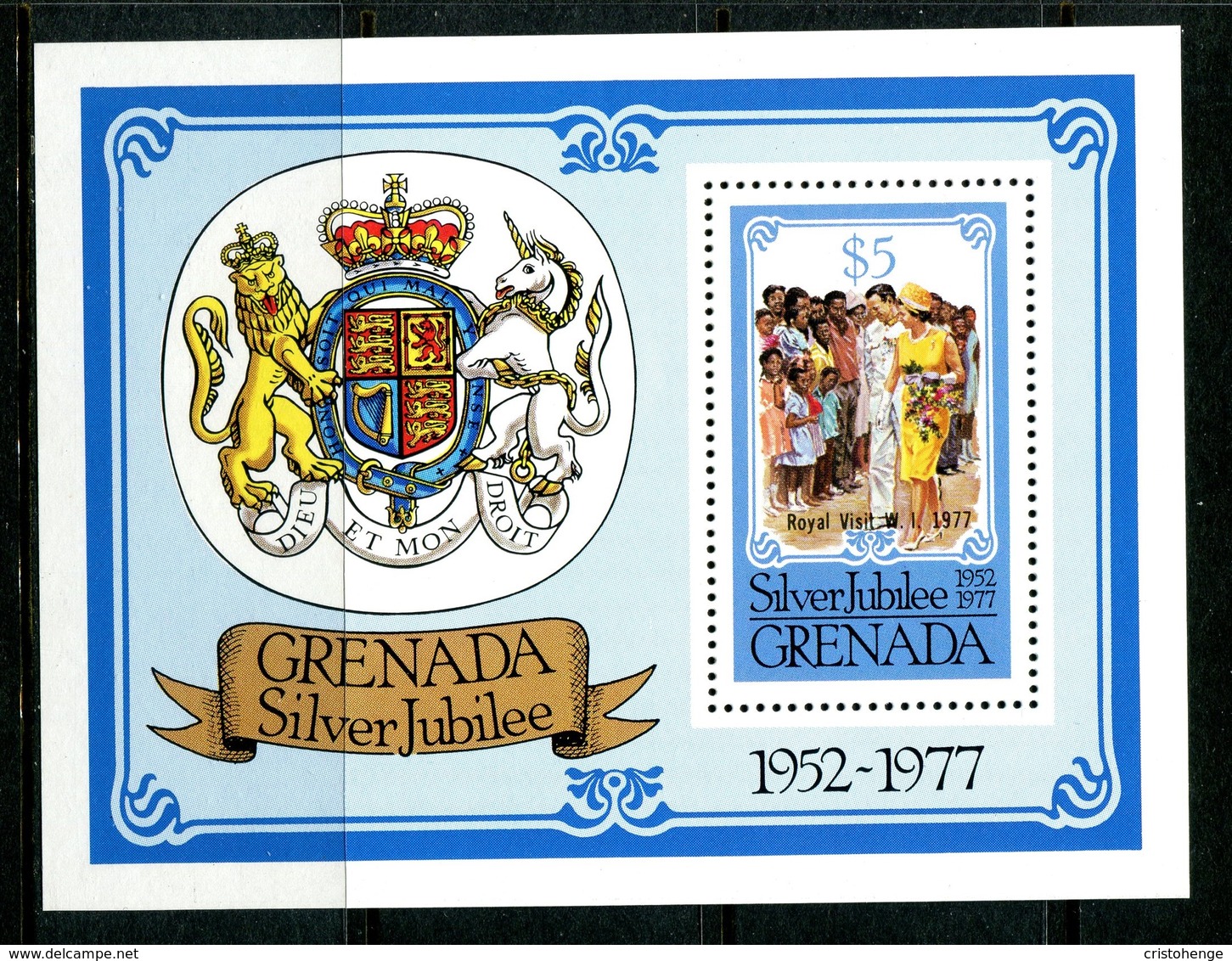 Grenada 1977 Royal Visit MS MNH (SG MS899) - Grenada (1974-...)