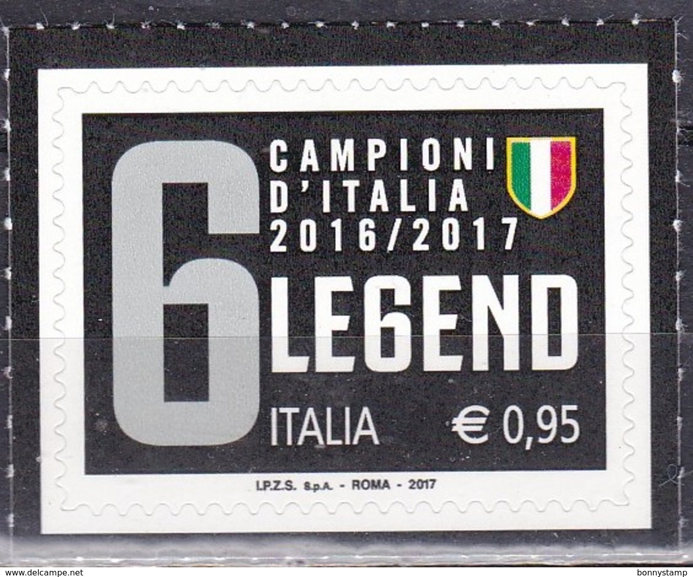 Repubblica Italiana, 2017 - 95c Juventus - Nr.3832 MNH** - 2011-20:  Nuovi