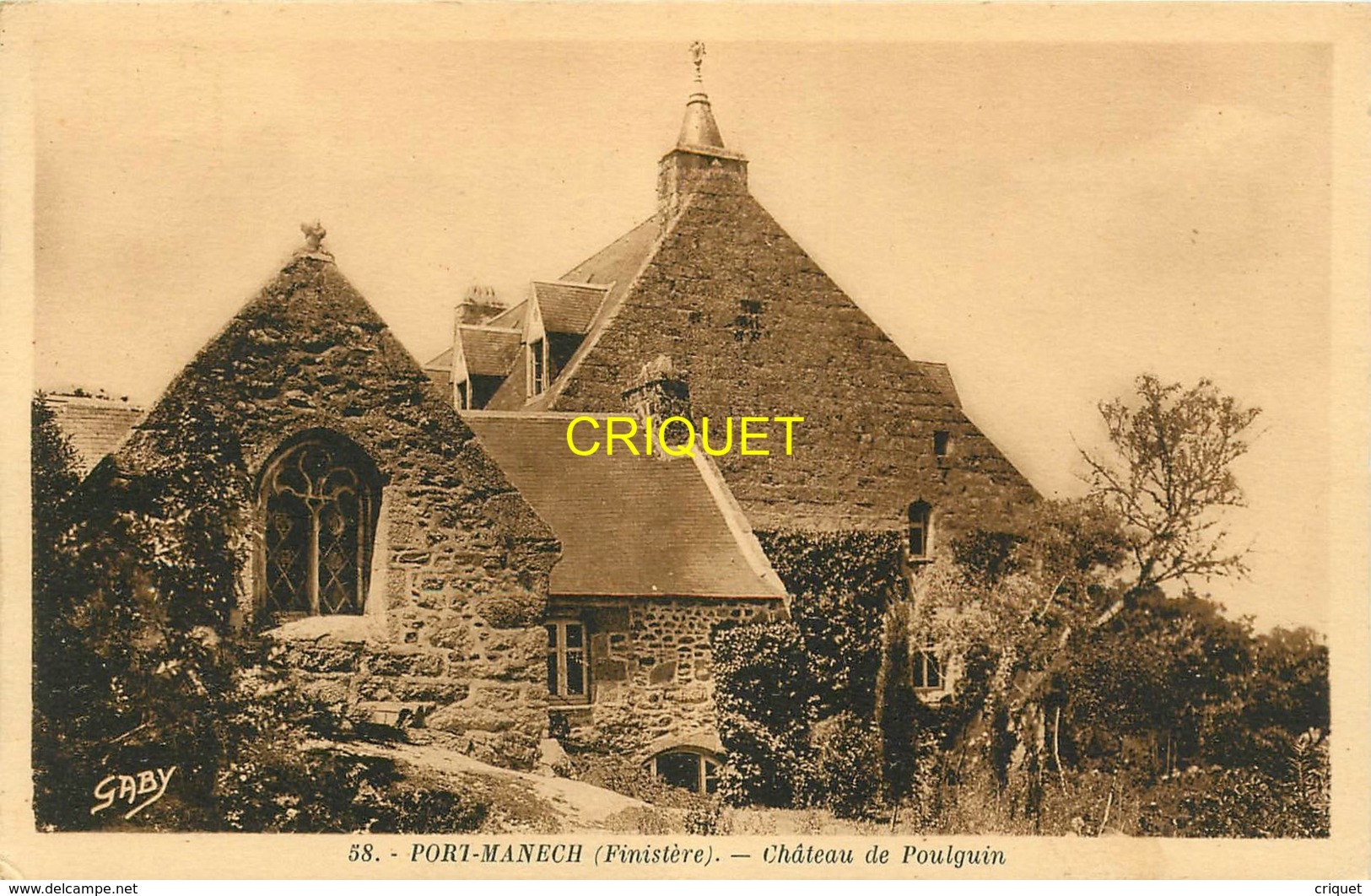 29 Port-Manech, Chateau De Poulguin, Belle Carte Pas Courante - Autres & Non Classés