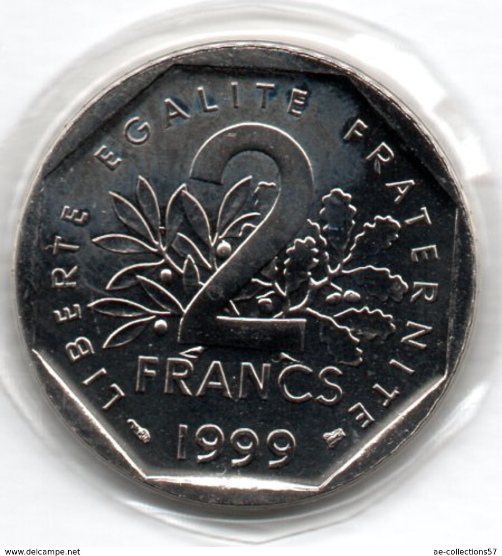 Semeuse -  2 Francs 1999 - état  FDC - Scellée - Autres & Non Classés