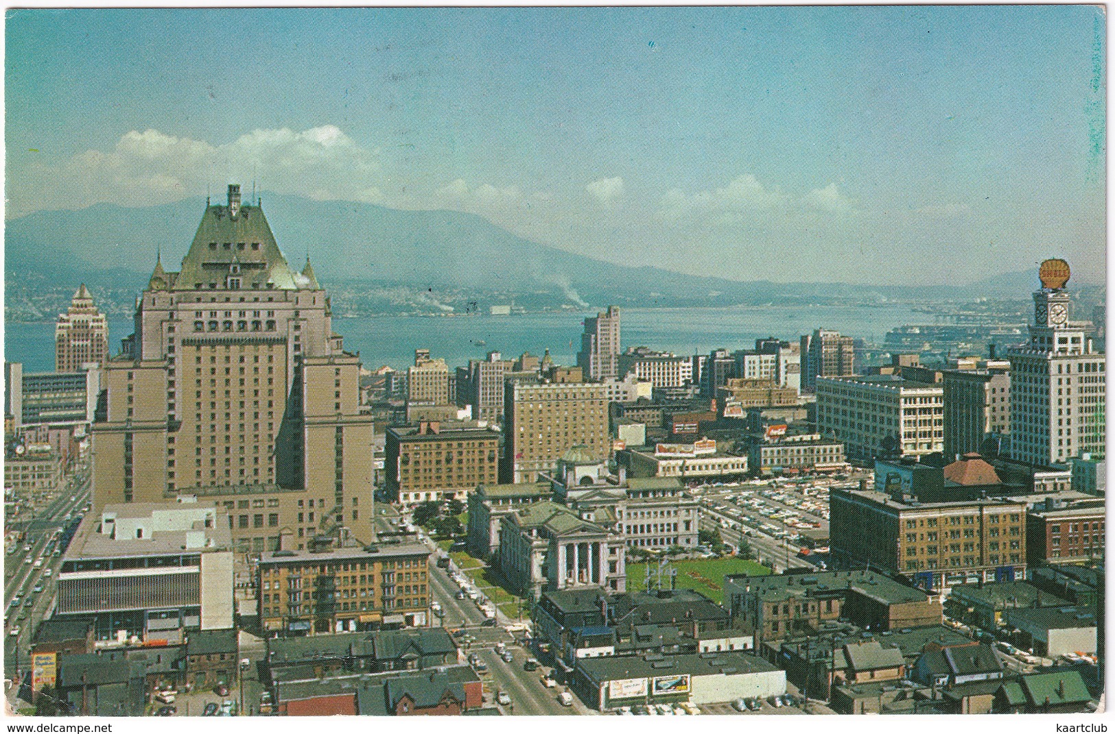 Downtown Vancouver - Courthouse Square, Vancouver Harbour And The Mountains - 'SHELL' NEON  - (B.C., Canada) - Vancouver