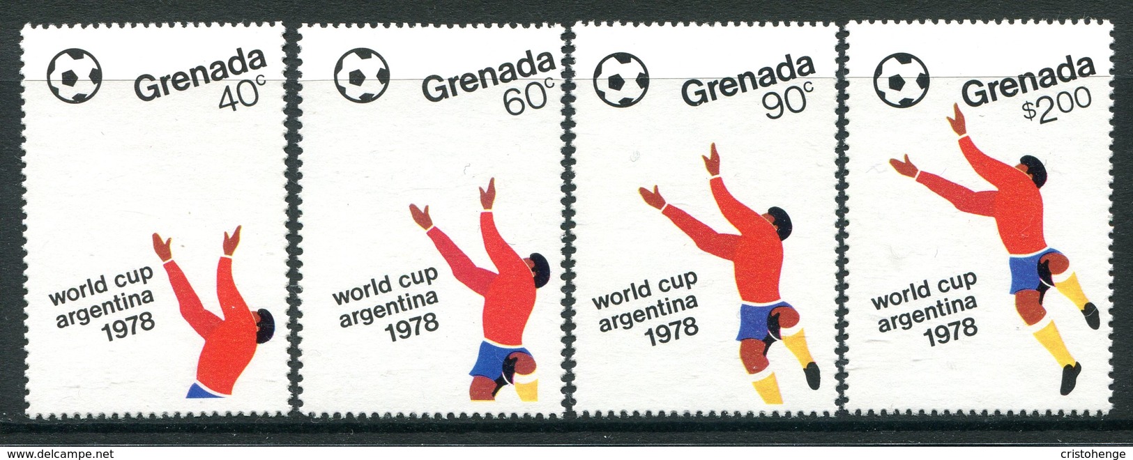 Grenada 1978 Football World Cup, Argentina Set MNH (SG 953-956) - Grenada (1974-...)