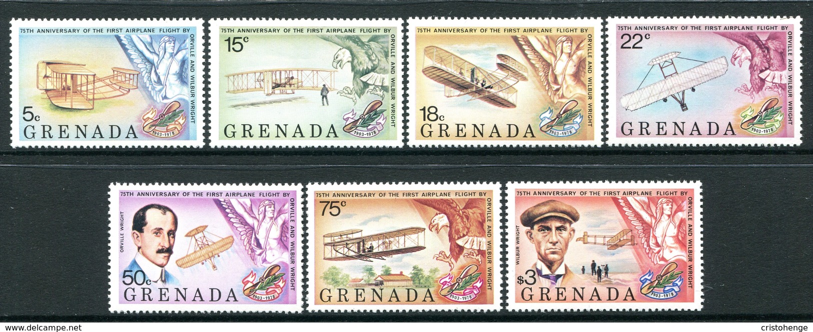 Grenada 1978 75th Anniversary Of Powered Flight Set MNH (SG 962-968) - Grenada (1974-...)