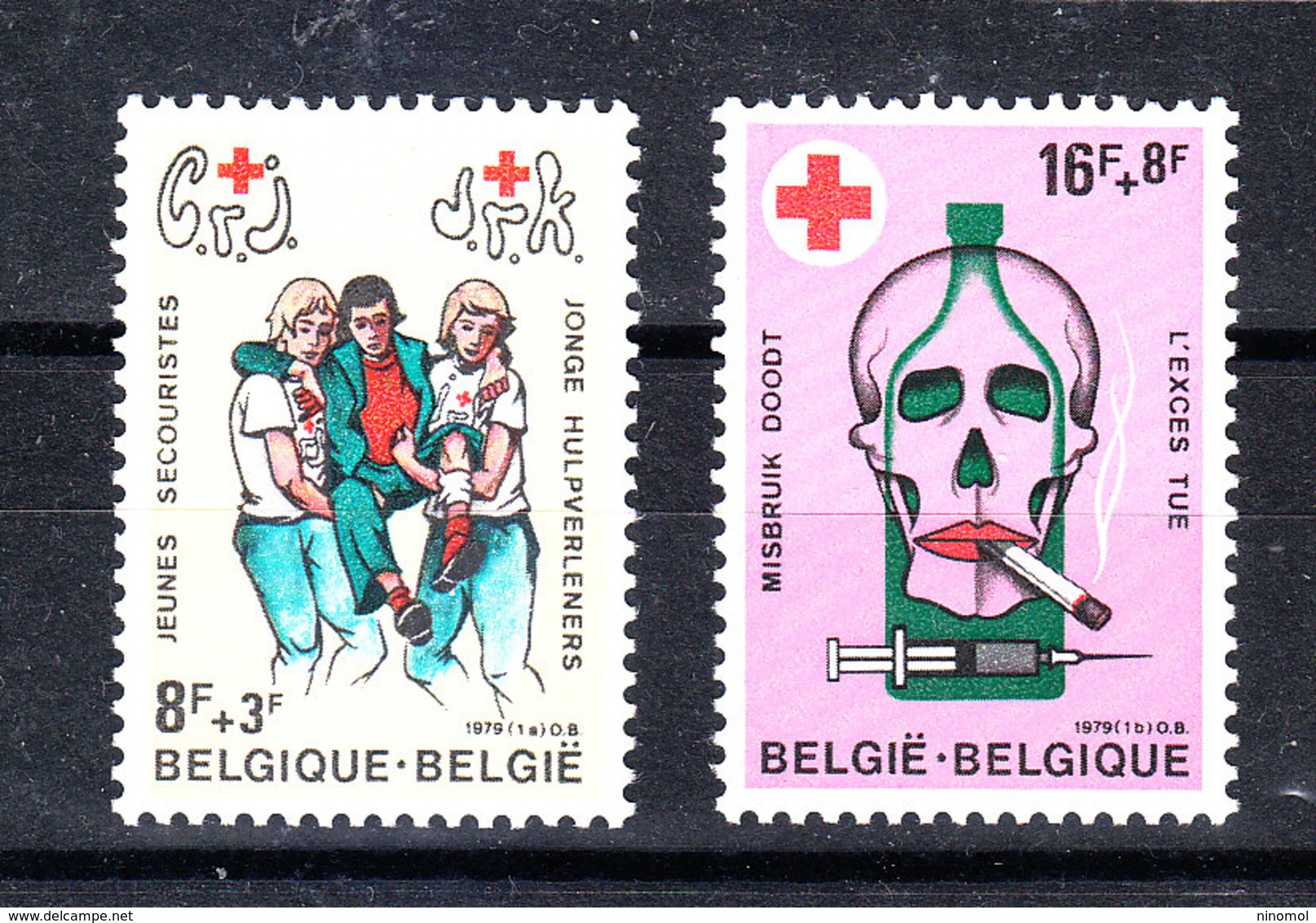 Belgio  - 1979. Red Cross. Soccorso Ai Malati, Tabagismo,  Aid To The Sick, Against Smoking, Complete MNH Set - Primo Soccorso