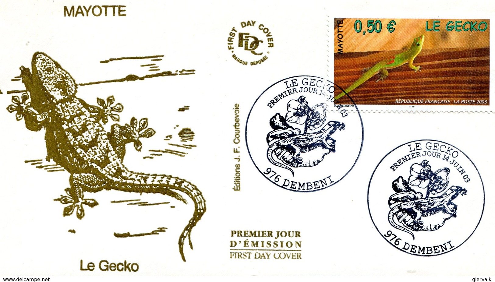 MAYOTTE 2003 FDC With LIZARD.BARGAIN.!! - Andere & Zonder Classificatie