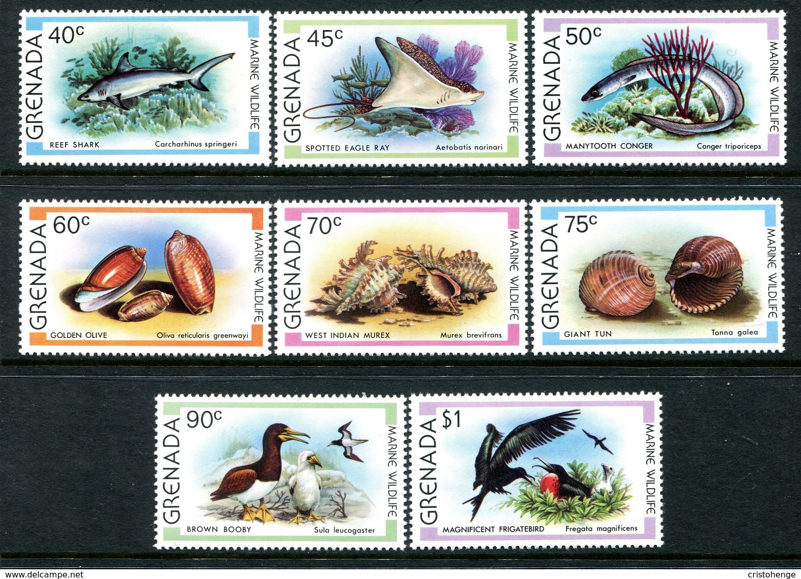 Grenada 1979 Marine Wildlife Set MNH (SG 1008-1015) - Grenada (1974-...)