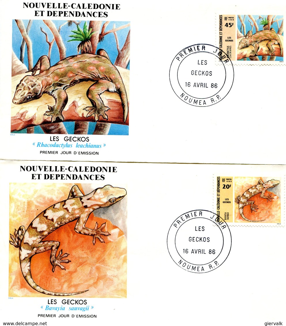 NEW CALEDONIA 1986 FDC(2) With LIZARD.BARGAIN.!! - Andere & Zonder Classificatie