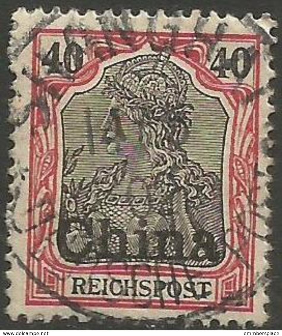 German Offices China - 1901 Germania Overprint 40pf Used  Sc 29 - China (offices)