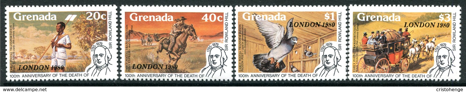 Grenada 1980 London 1980 Stamp Exhibition Set MNH (SG 1065-1068) - Grenada (1974-...)