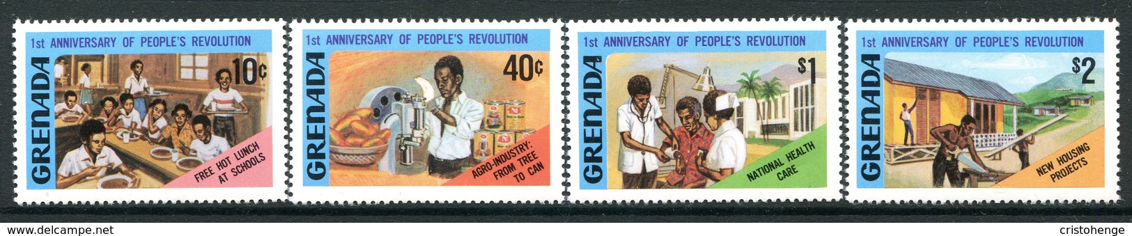 Grenada 1980 1st Anniversary Of Revolution - 2nd Issue Set MNH (SG 1069-1072) - Grenada (1974-...)