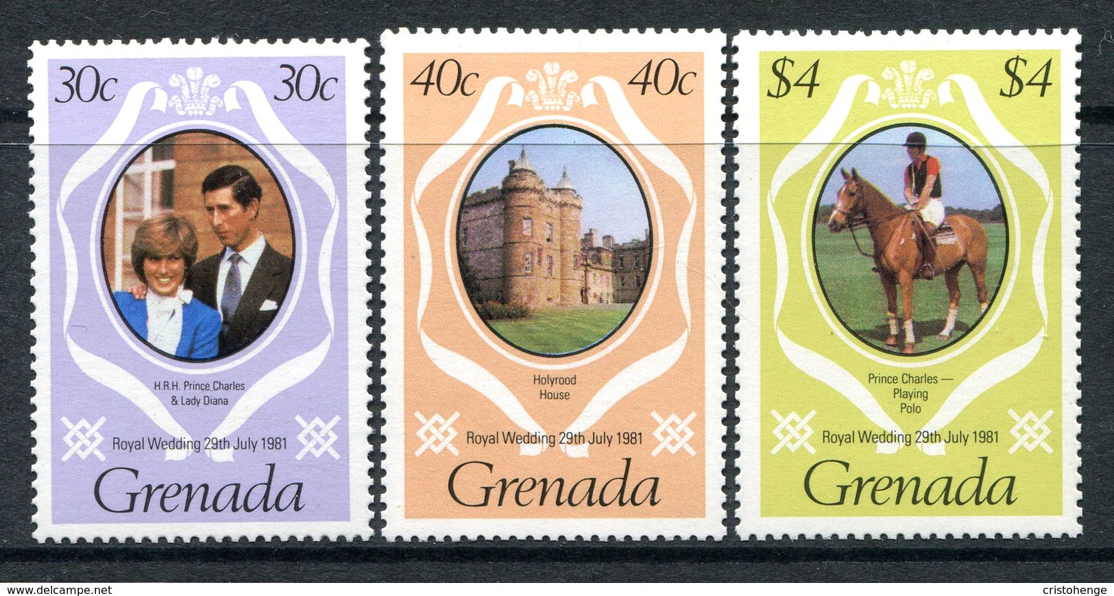 Grenada 1981 Royal Wedding - 1st Issue - P.15 X 14½ - Set MNH (SG Footnote) - Grenada (1974-...)