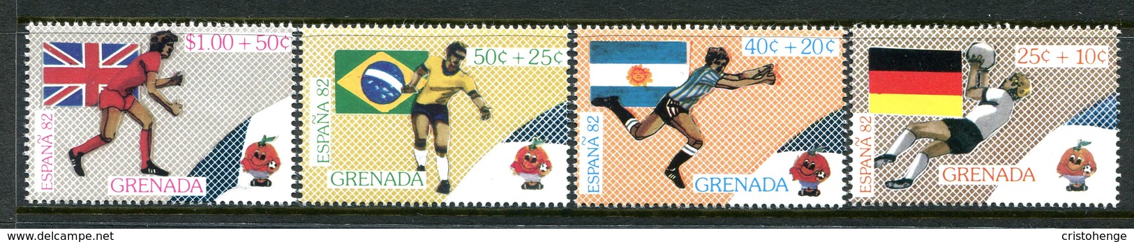 Grenada 1981 Football World Cup, Spain (1982) Set MNH (SG 1159-1162) - Grenada (1974-...)