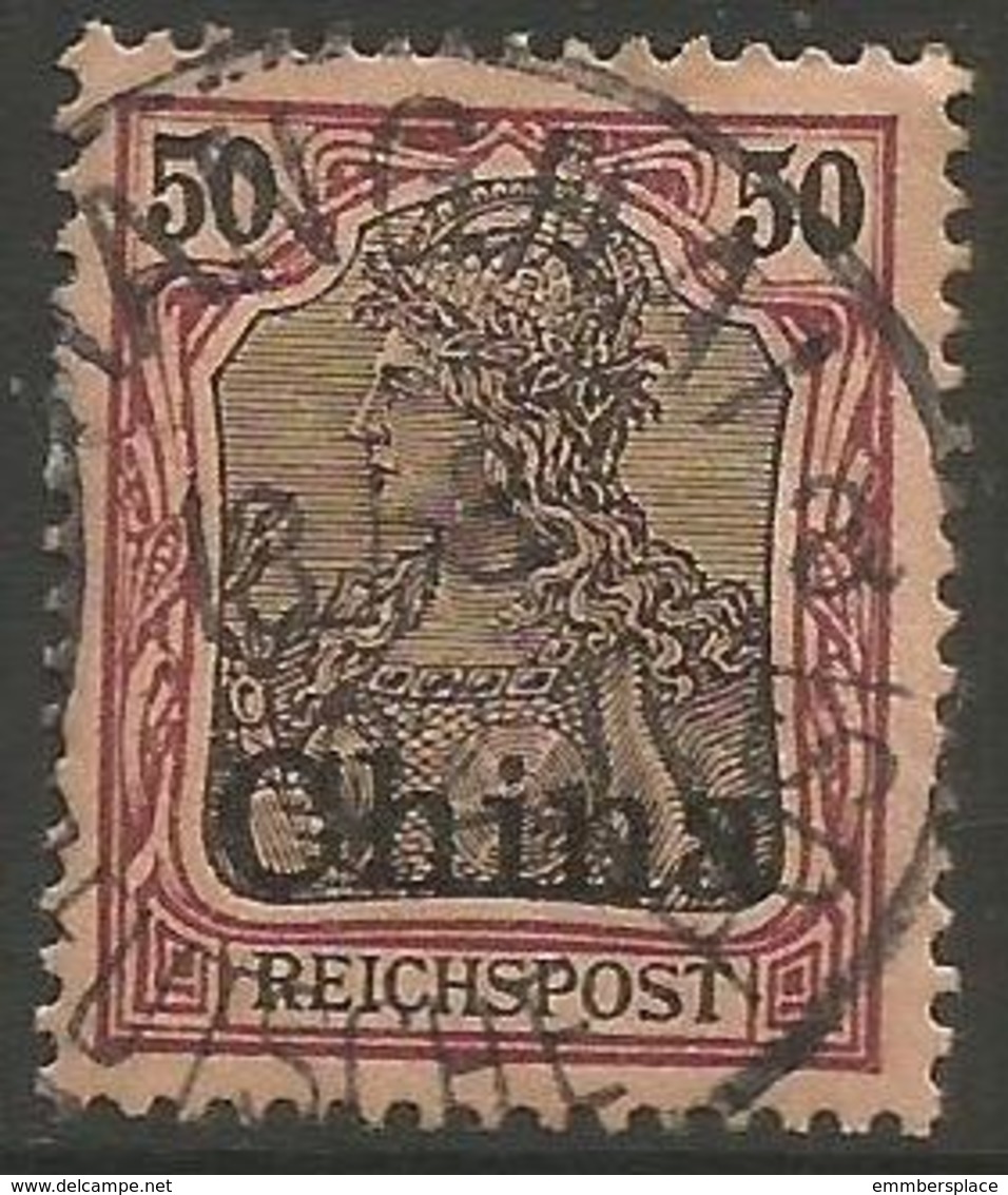 German Offices China - 1901 Germania Overprint 50pf Used  Sc 31 - China (offices)