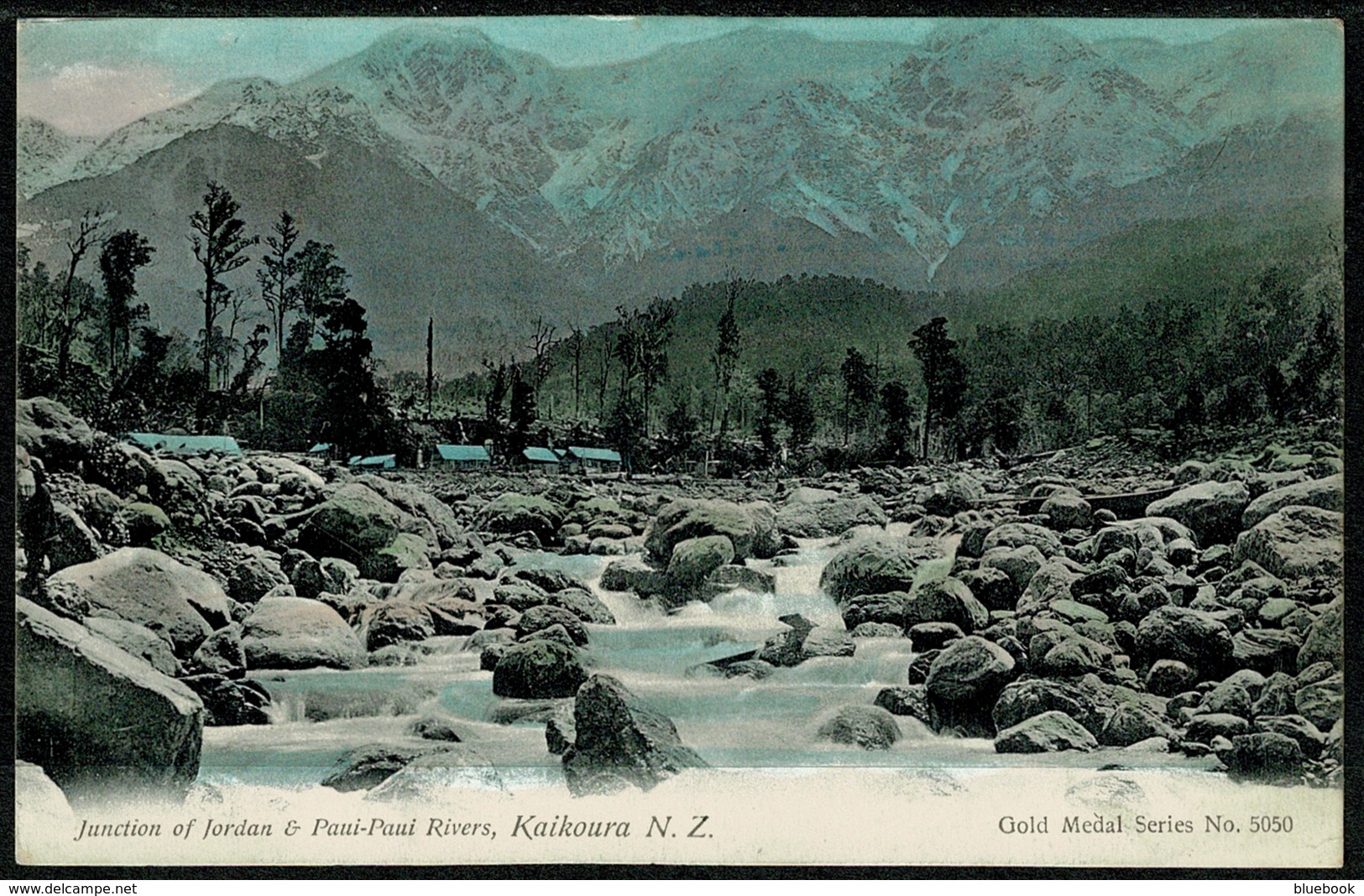Ref 1290 - Early New Zealand Postcard - Junction Of Jordan & Paui-Paui Rivers Kaikoura - Nouvelle-Zélande