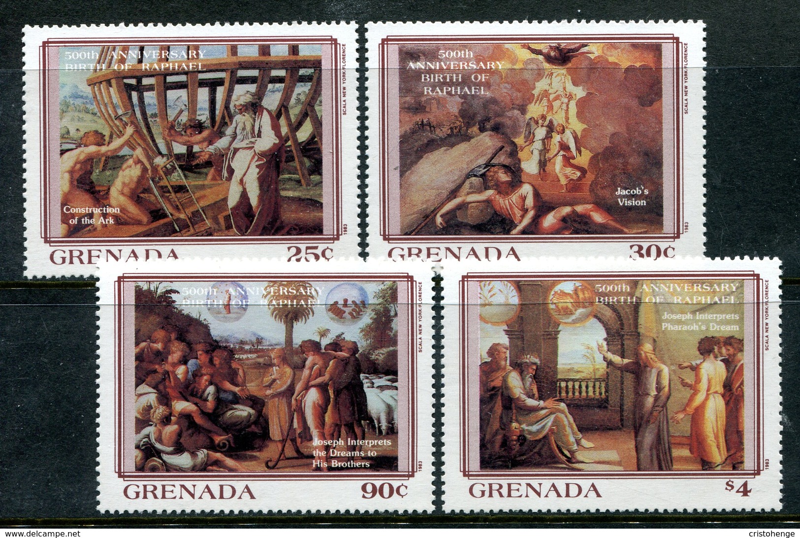 Grenada 1983 500th Birth Anniversary Of Raphael Set MNH (SG 1237-1240) - Grenada (1974-...)