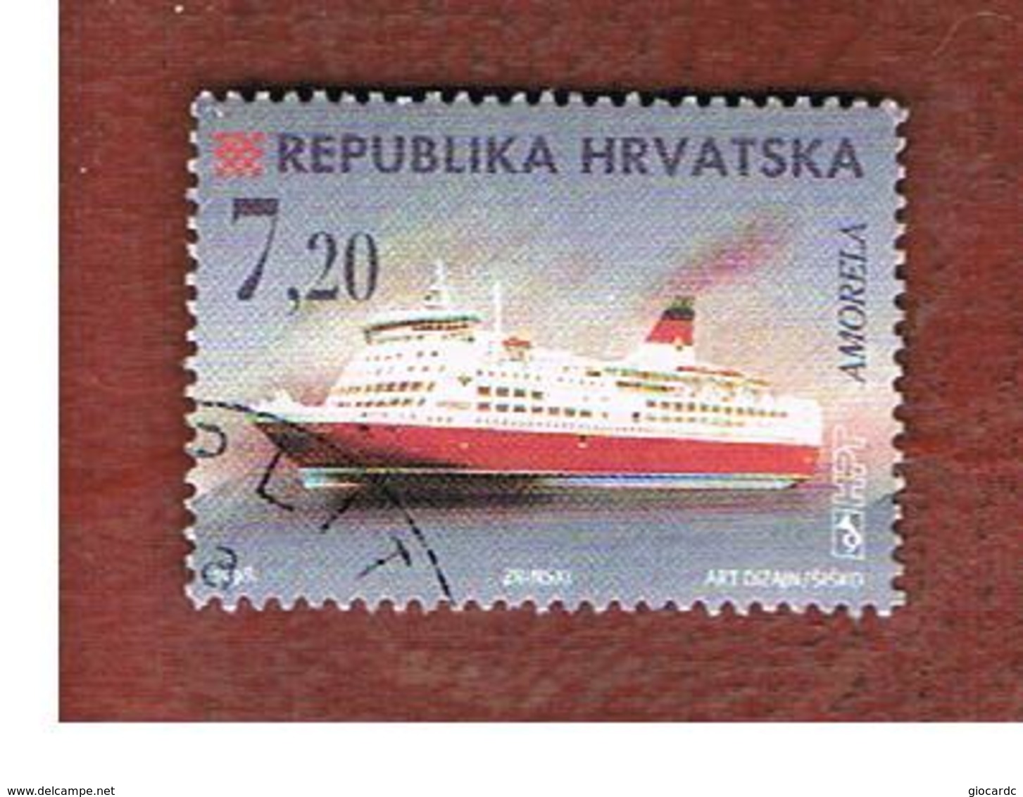 CROAZIA (CROATIA)  - SG 561   -  1998  CROATIAN SHIPS: AMORELA  -   USED - Croazia