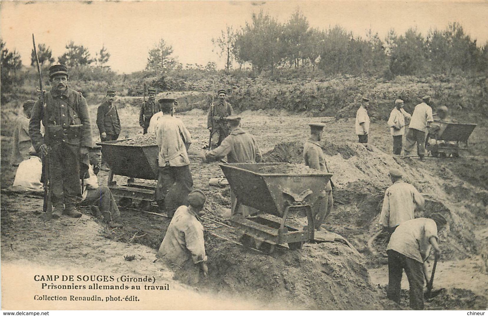 CAMP DE SOUGES PRISONNIERS ALLEMANDS AU TRAVAIL - Autres & Non Classés