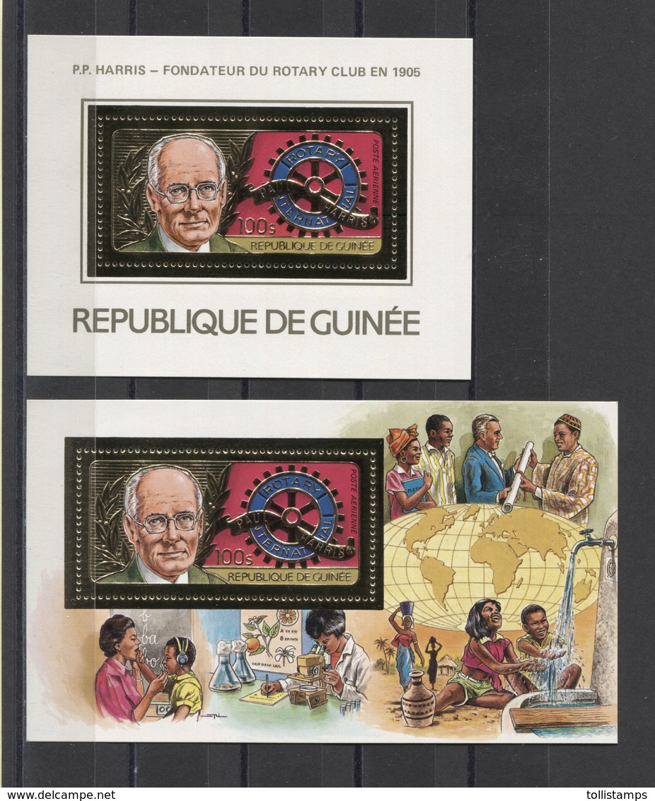 Guinea Rotary P.P.Harris 1984 Mi Bl#103-104 MNH - Rotary, Lions Club