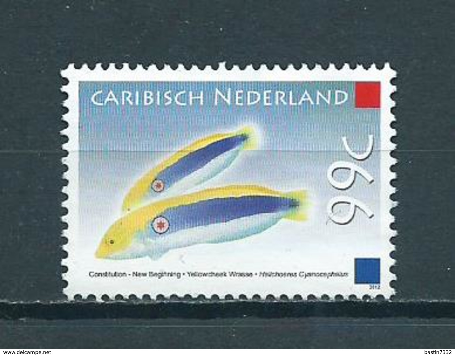 2012 Caribisch Nederland 99 Cent Fish,poisson,vissen No Gum/without Gum/sans Gomme - Curaçao, Nederlandse Antillen, Aruba