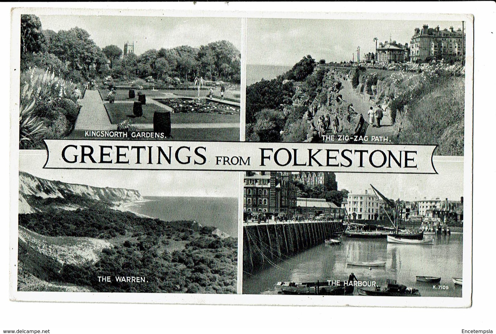 CPA- Carte Postale Royaume Uni - Greetings From Folkestone - Multivues -- VM2892 - Folkestone