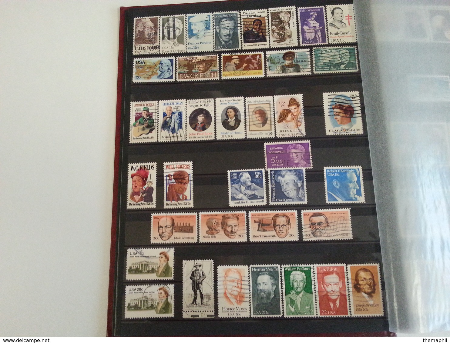 Lot N° 524  ETATS UNIS  Etc..  Un Bon Classeur De Timbres Neufs  Ou Obl - Collections (with Albums)