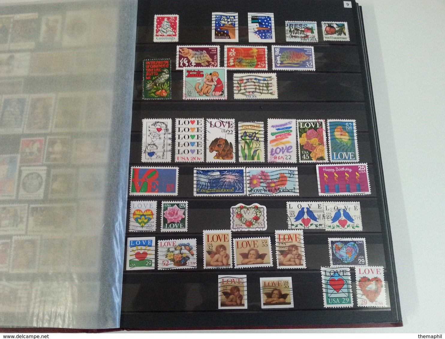 lot n° 524  ETATS UNIS  etc..  un bon classeur de timbres neufs  ou obl