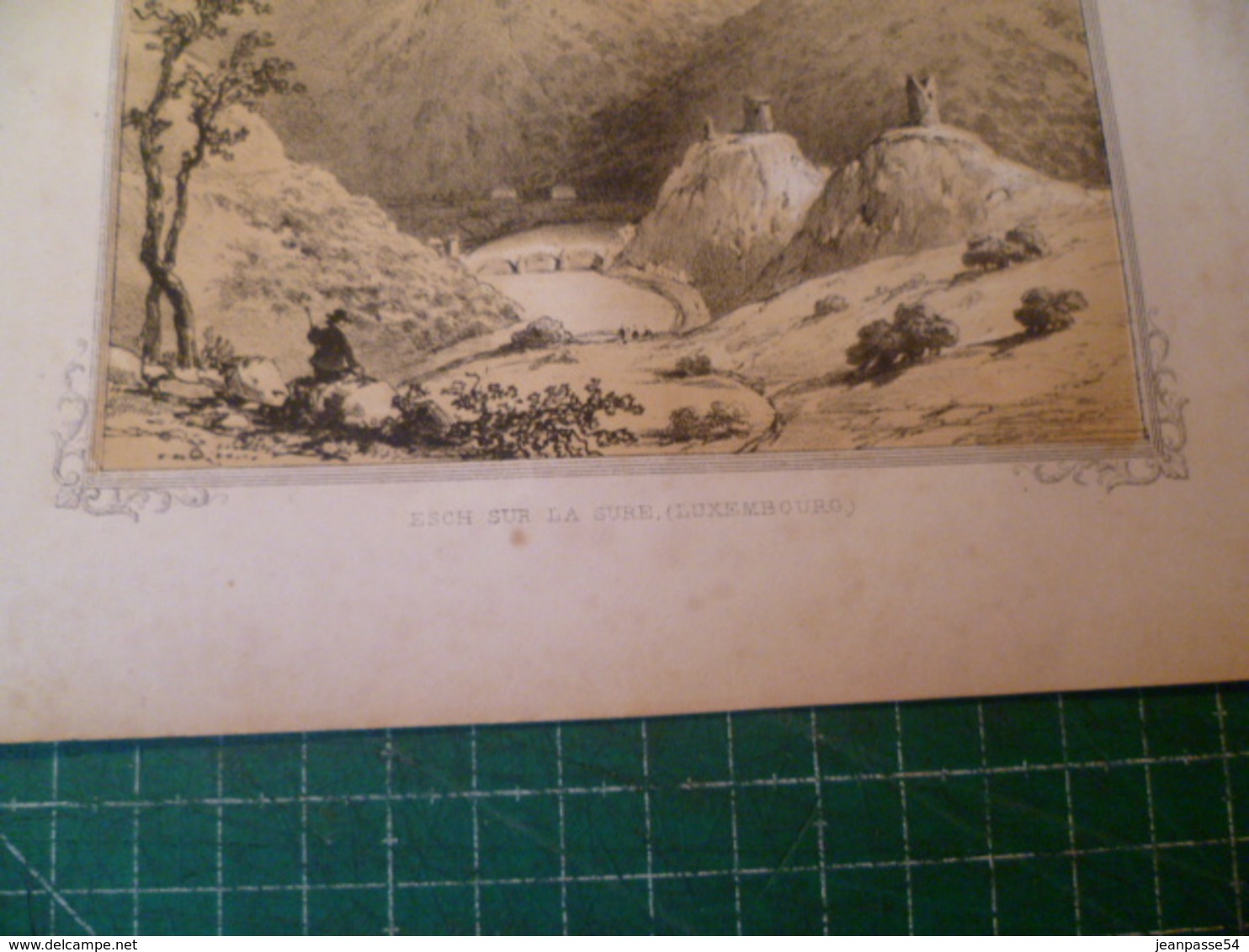 Esch-Sur-Sure. Luxembourg. Lithographie Originale Vers 1840. Grand Duché - Estampes & Gravures