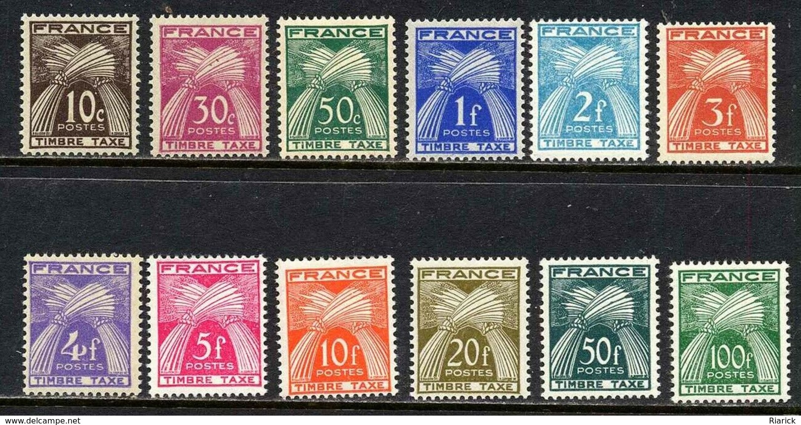 FRANCE TAXES Yv 78/89 MNH Neufs - - 1859-1959 Neufs