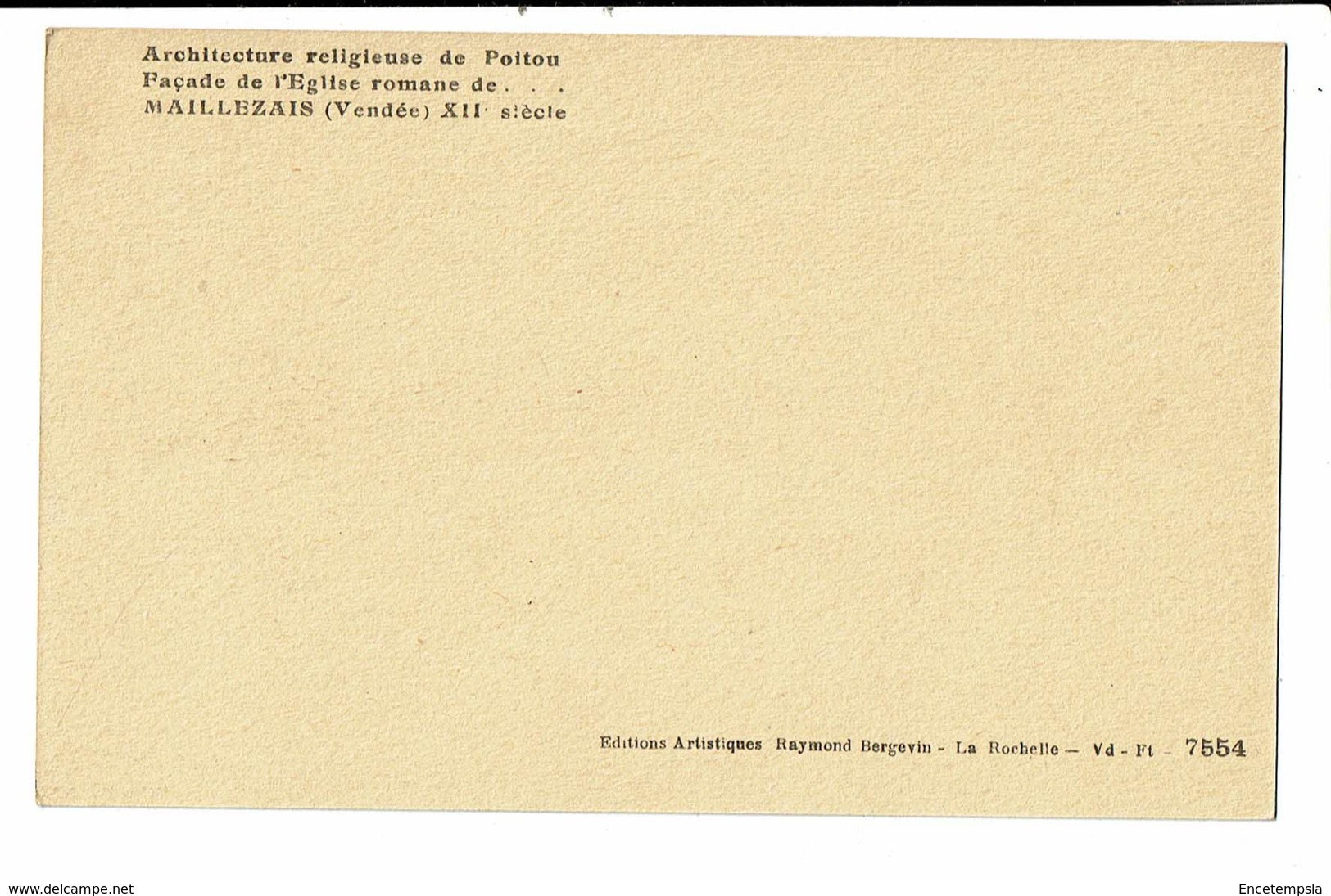 CPA- Carte Postale France - Maillezais -Façade De L'Eglise Romane -VM2897 - Maillezais