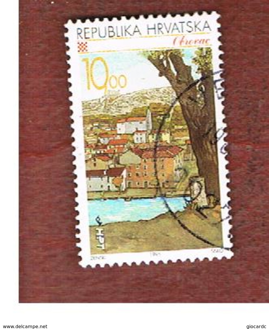 CROAZIA (CROATIA)  - SG 410  -  1995  CROATIAN TOWNS: OBROVAC  -   USED - Croazia