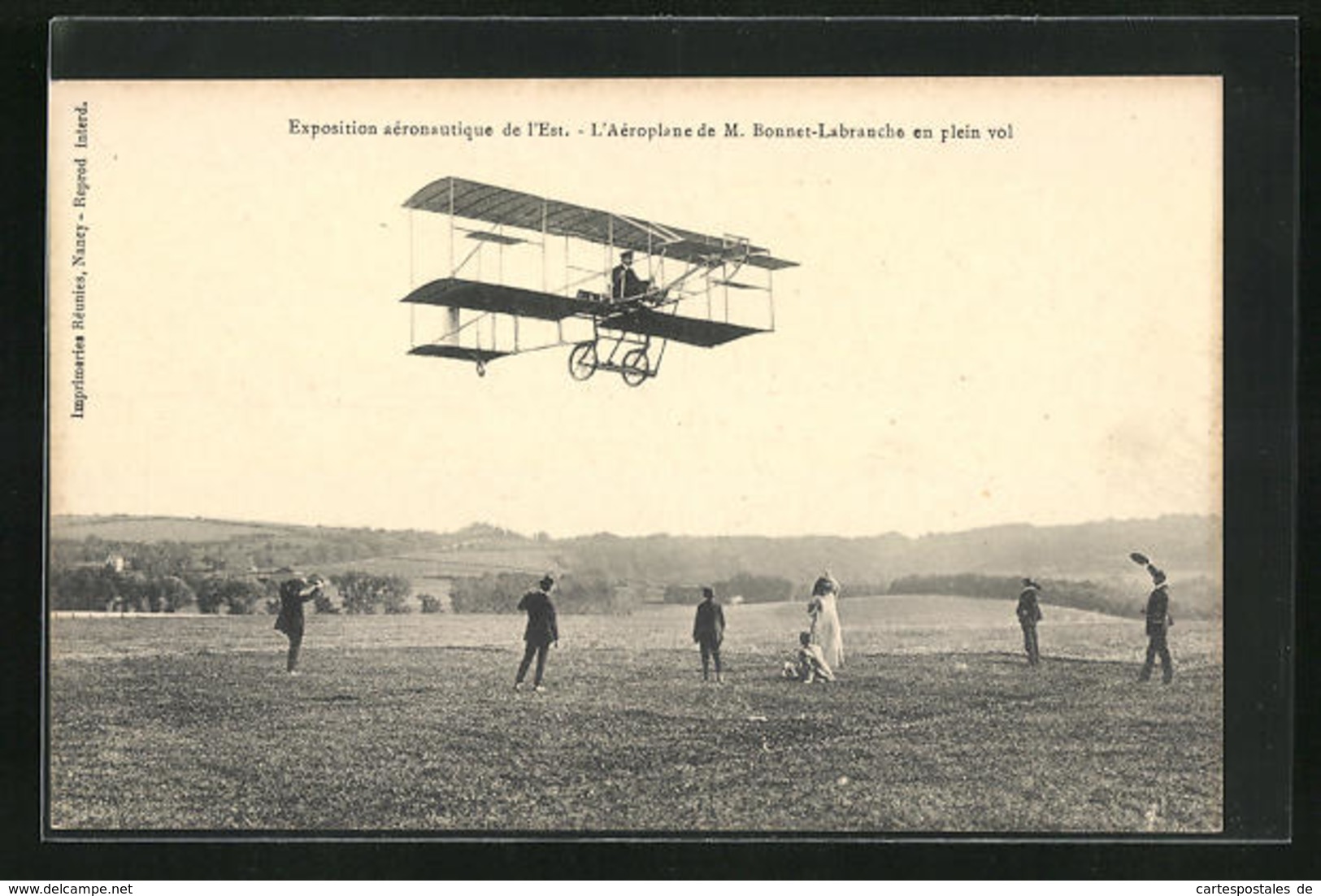 AK Exposition Aéronautique De L`Est, Pilot M. Bonnet-Labranche In Seinem Flugzeug - Autres & Non Classés