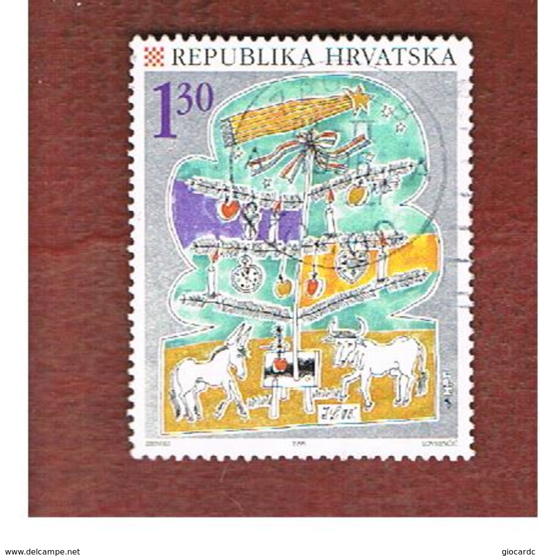 CROAZIA (CROATIA)  - SG 403  -  1995  CHRISTMAS  -   USED - Croazia