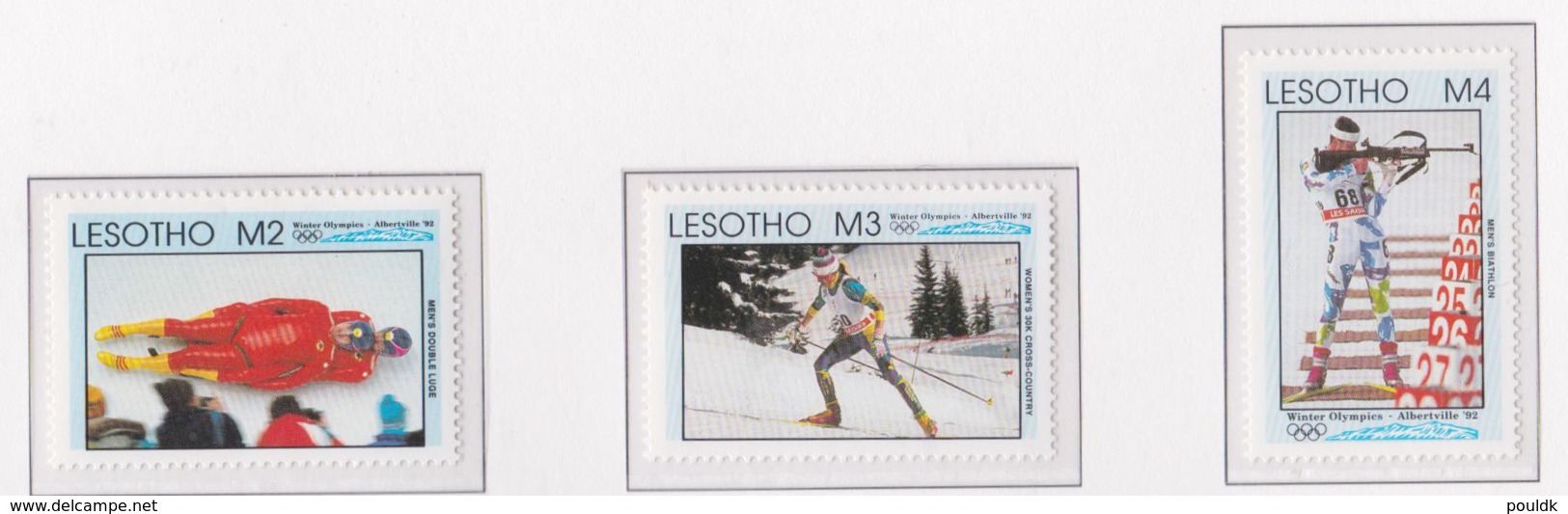Lesotho 1992 Olympic Games Albertville MNH/** (H53) - Hiver 1992: Albertville