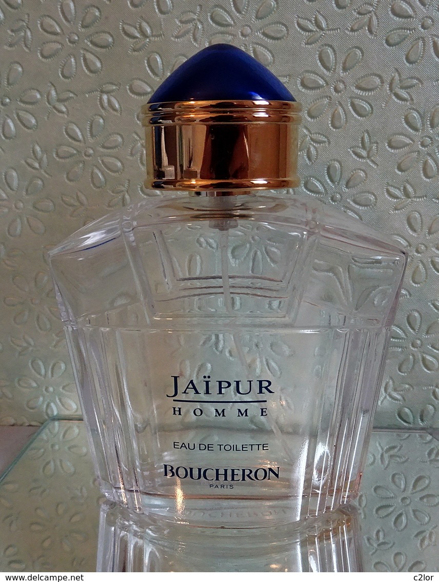 Flacon Vaporisateur "JAÏPUR HOMME" De BOUCHERON  Eau De Toilette 100 Ml VIDE/EMPTY Pour Collection Ou Décoration - Flacons (vides)