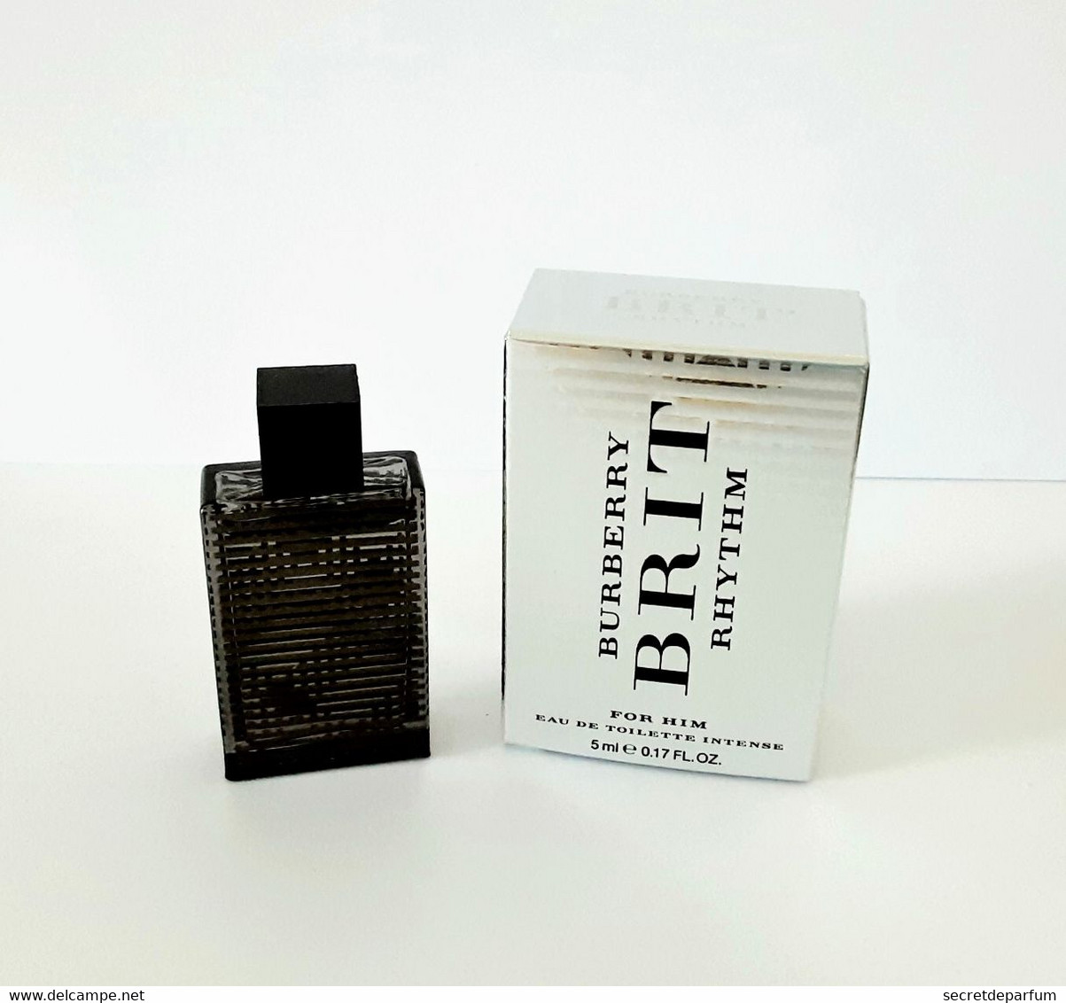 Miniatures De Parfum BRIT RHYTHM FOR HIM De  BURBERRY   EDT  INTENSE  5  Ml + Boite - Miniatures Men's Fragrances (in Box)