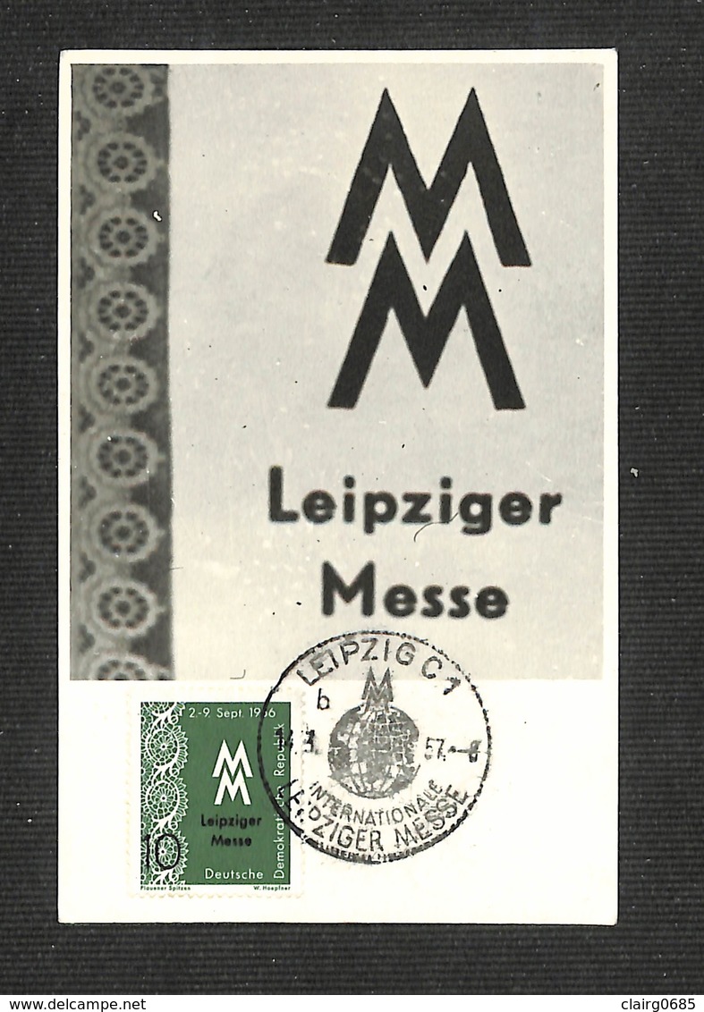 ALLEMAGNE - DDR - Carte Maximum 1957 - LEIPZIG C1 - Leipziger Messe - Cartes-Maximum (CM)