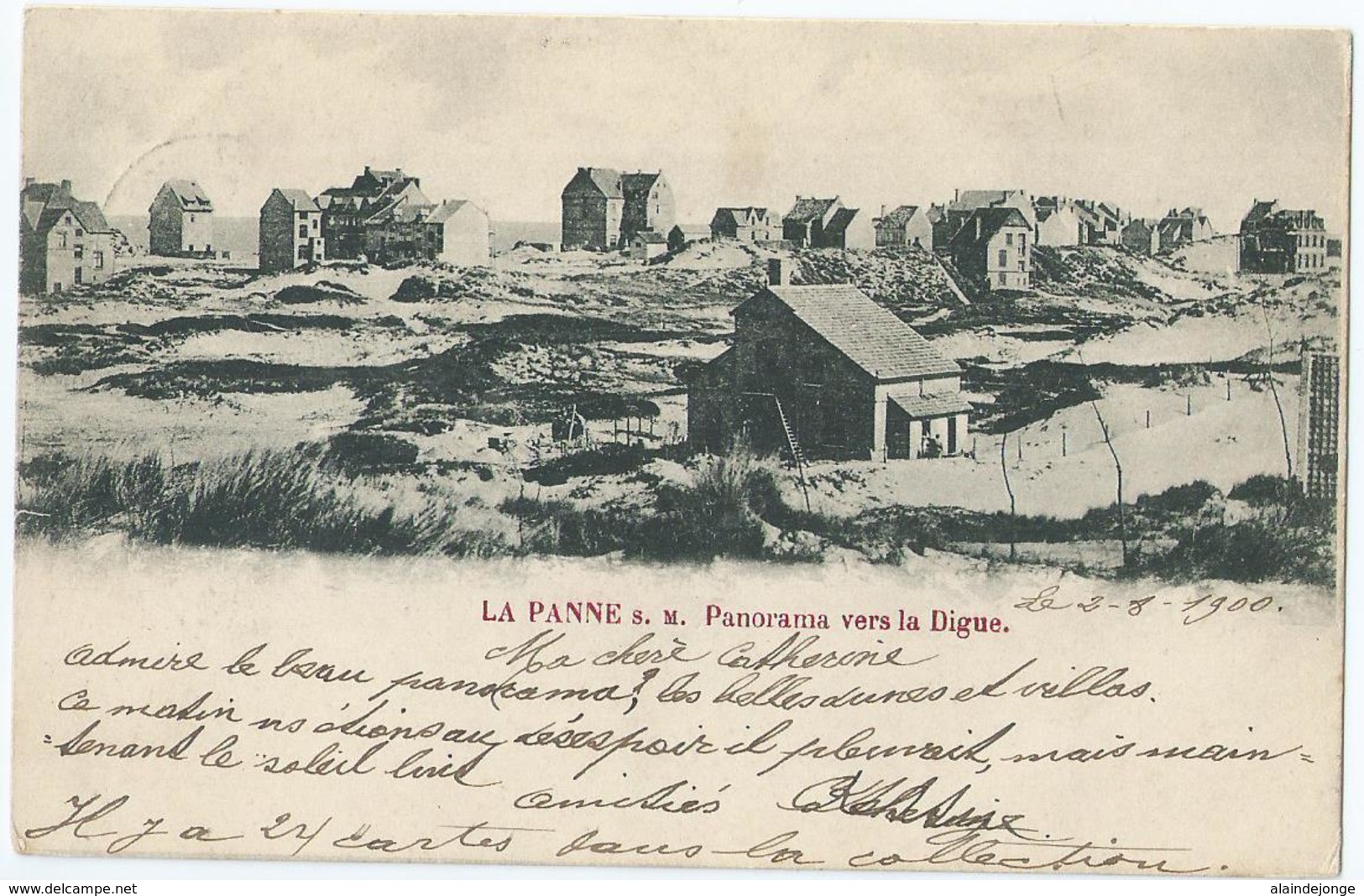 De Panne - La Panne S.m. - Panorama Vers La Digue - 1900 - De Panne