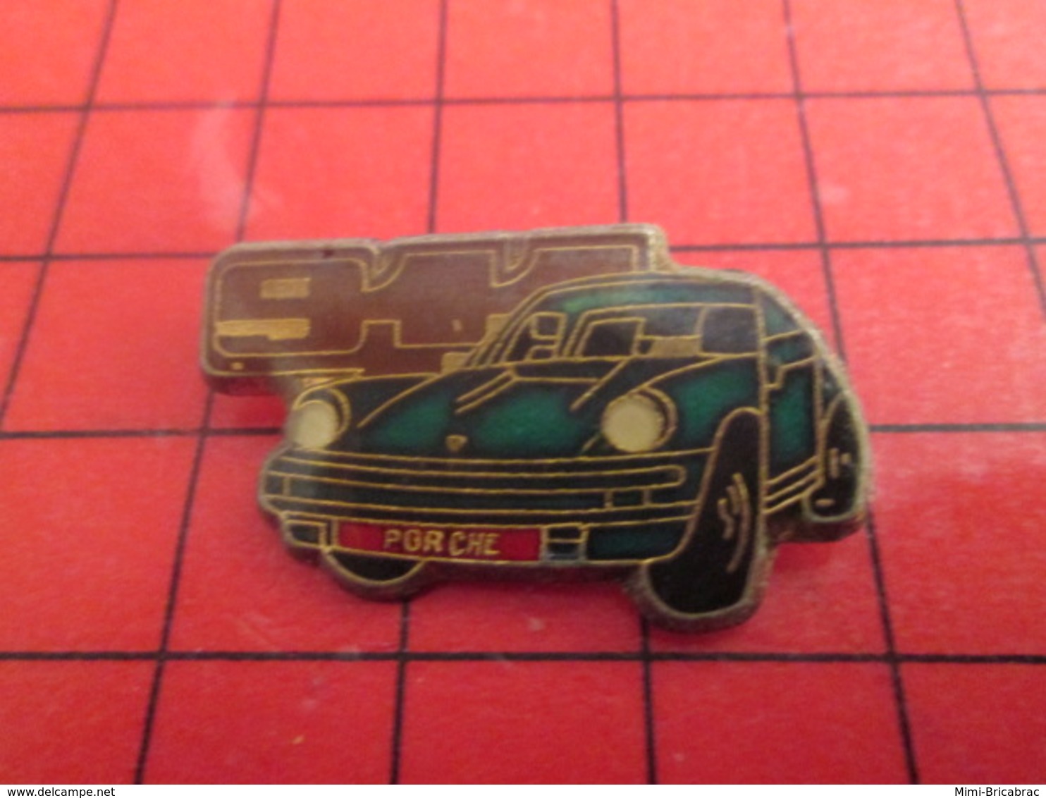 710d Pins Pin's  / Rare & Belle Qualité / THEME AUTOMOBILE : PORSCHE 911 BLEU VERT FONCE - Porsche