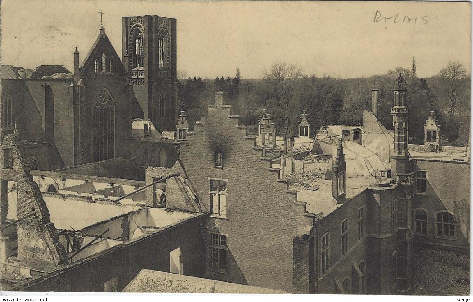 Tongerloo.   -   Brandramp Der Abdij Zicht Op De Puinen.   -   1929   Naar   Antwerpen - Westerlo