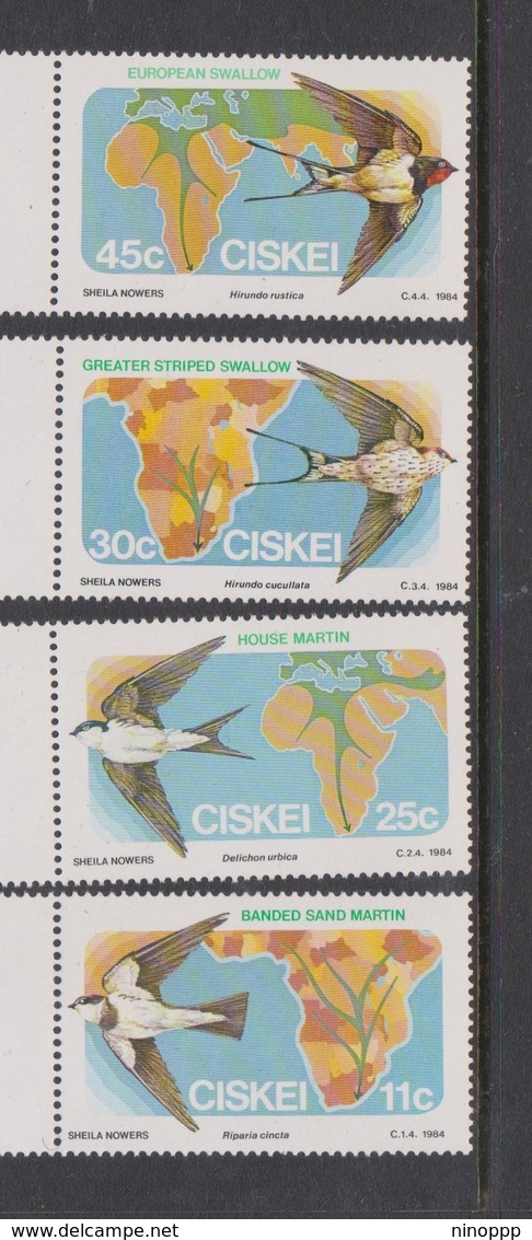 South Africa-Ciskei Scott 73-76 1984 Migratory Birds, Mint Never Hinged - Ciskei