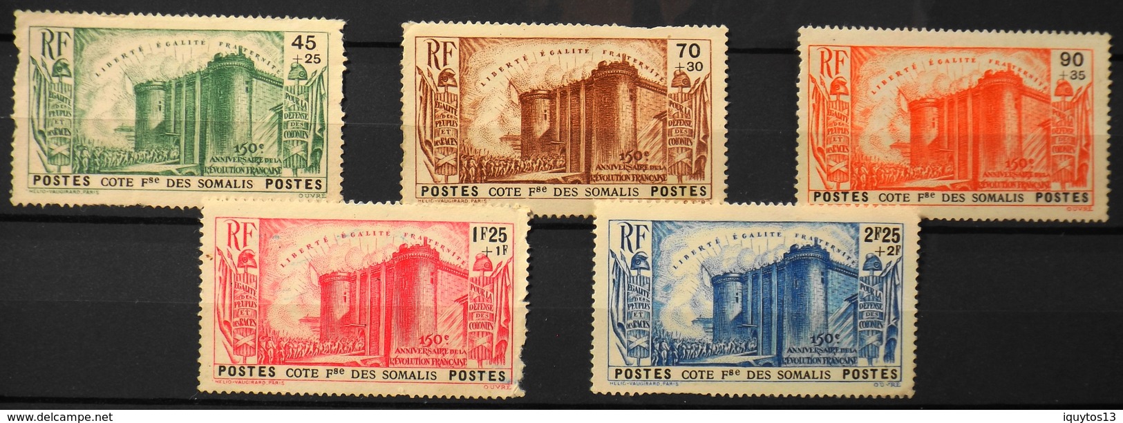 France (ex-colonies & Protectorats) > Côte Française Des Somalis > 1939 N° 172 à 176 - Abimés - Neufs