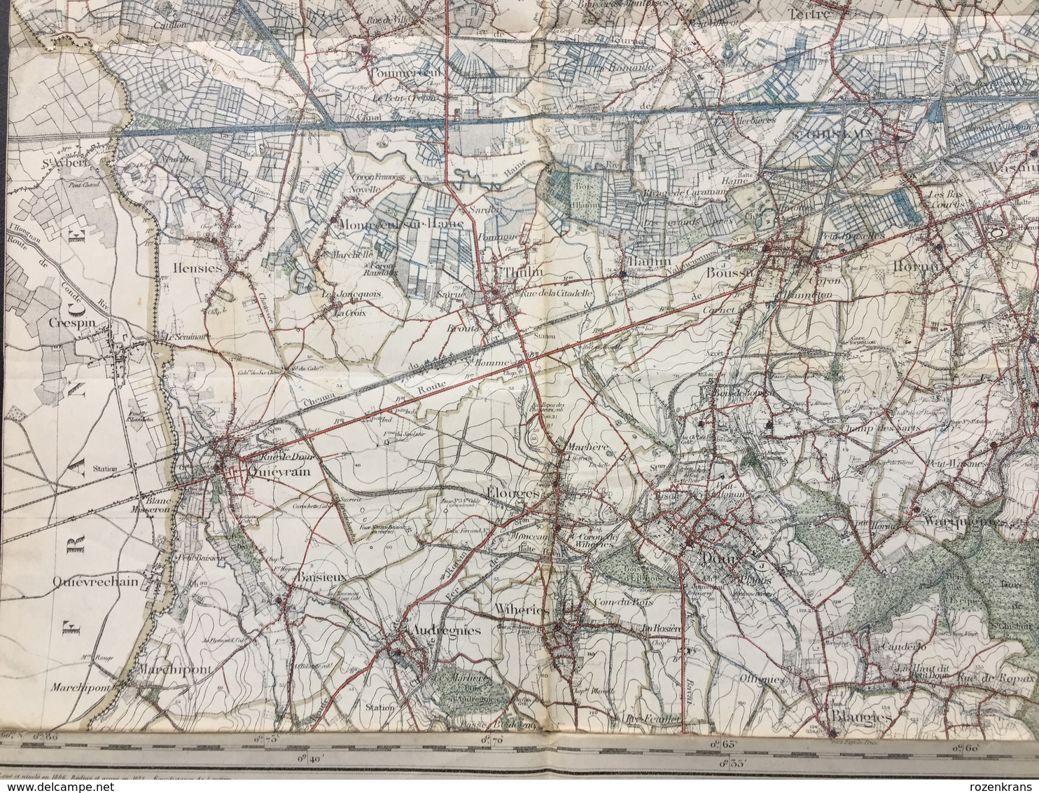 Carte Topographique Militaire STAFKAART Mons Borinage Hornu Dour Terte Baudour Belouil Quievrain Quaregnon Obourg - Topographische Karten