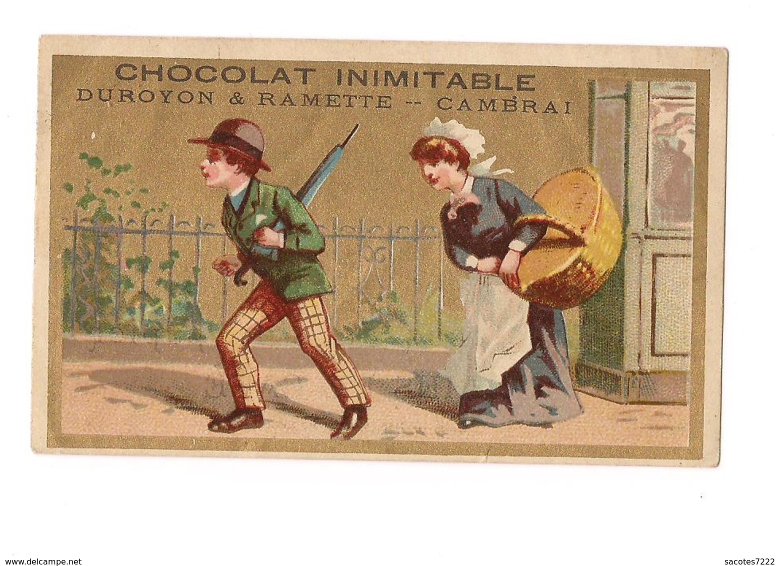 CHROMO DORE CHOCOLAT DUROYON RAMETTE - COURBE ROUZET - - Duroyon & Ramette