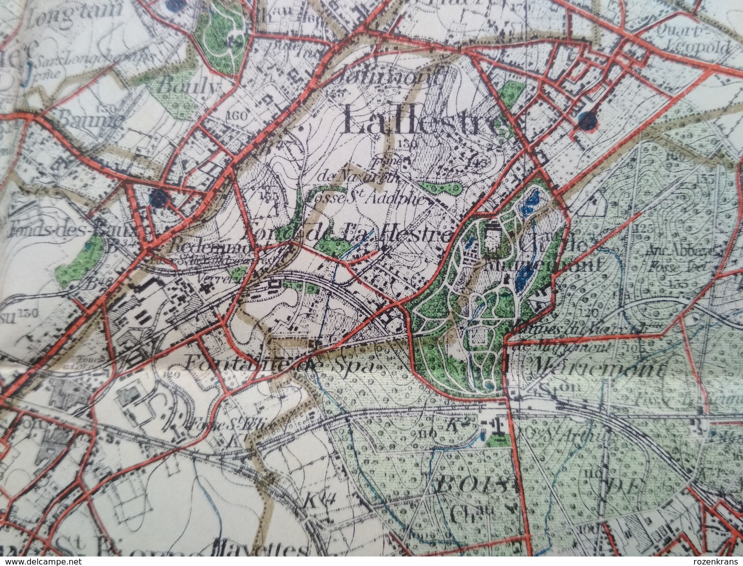 Topografische en militaire kaart STAFKAART Charleroi Chatelet La Louviere Le Roeulx Binche Morlanwelz Seneffe Houdaing